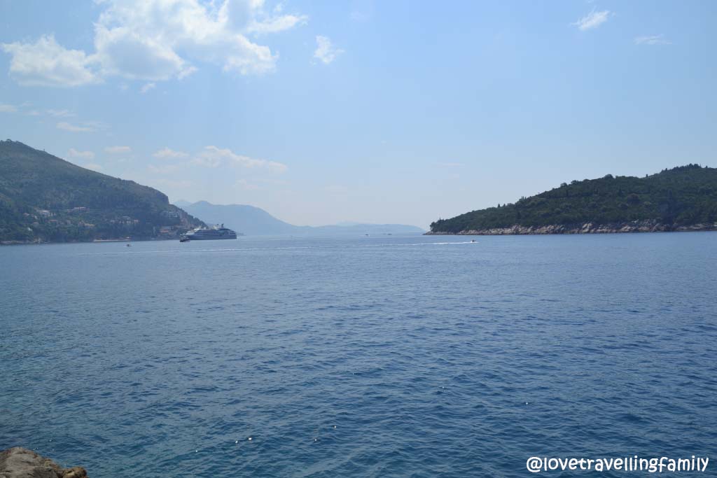 Sea and island views from the rocks outside Dubrovnik’s Old Town.